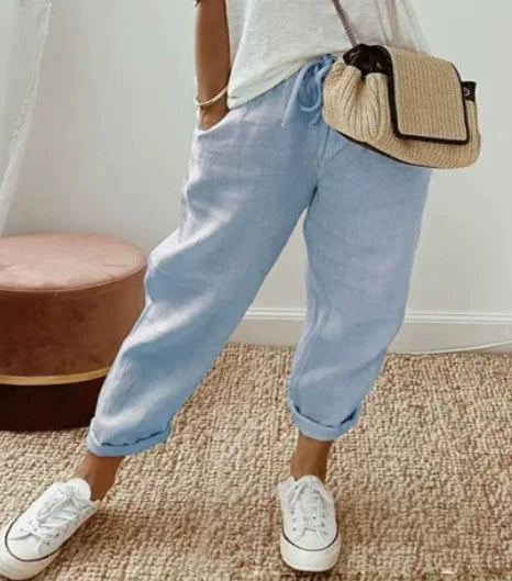 Luce Bianca Luxe Linnen Broek – Tijdloze Elegantie & Comfort