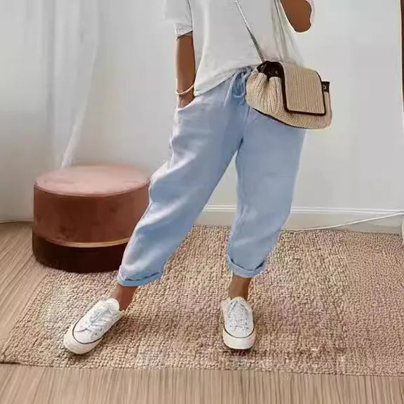 Luce Bianca Luxe Linnen Broek – Tijdloze Elegantie & Comfort
