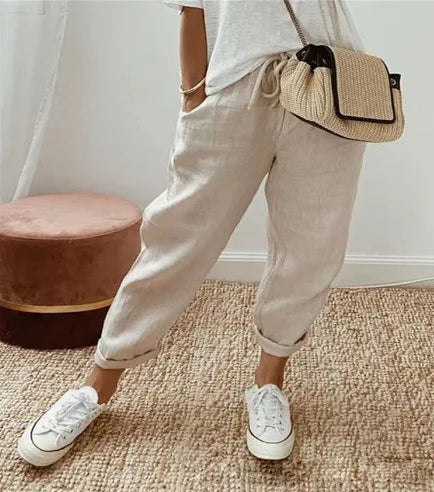 Luce Bianca Luxe Linnen Broek – Tijdloze Elegantie & Comfort