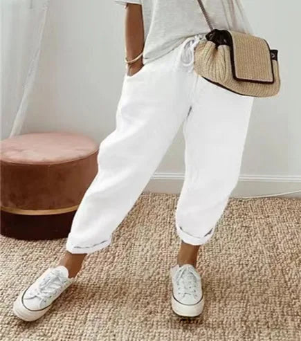 Luce Bianca Luxe Linnen Broek – Tijdloze Elegantie & Comfort