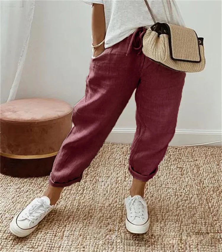 Luce Bianca Luxe Linnen Broek – Tijdloze Elegantie & Comfort